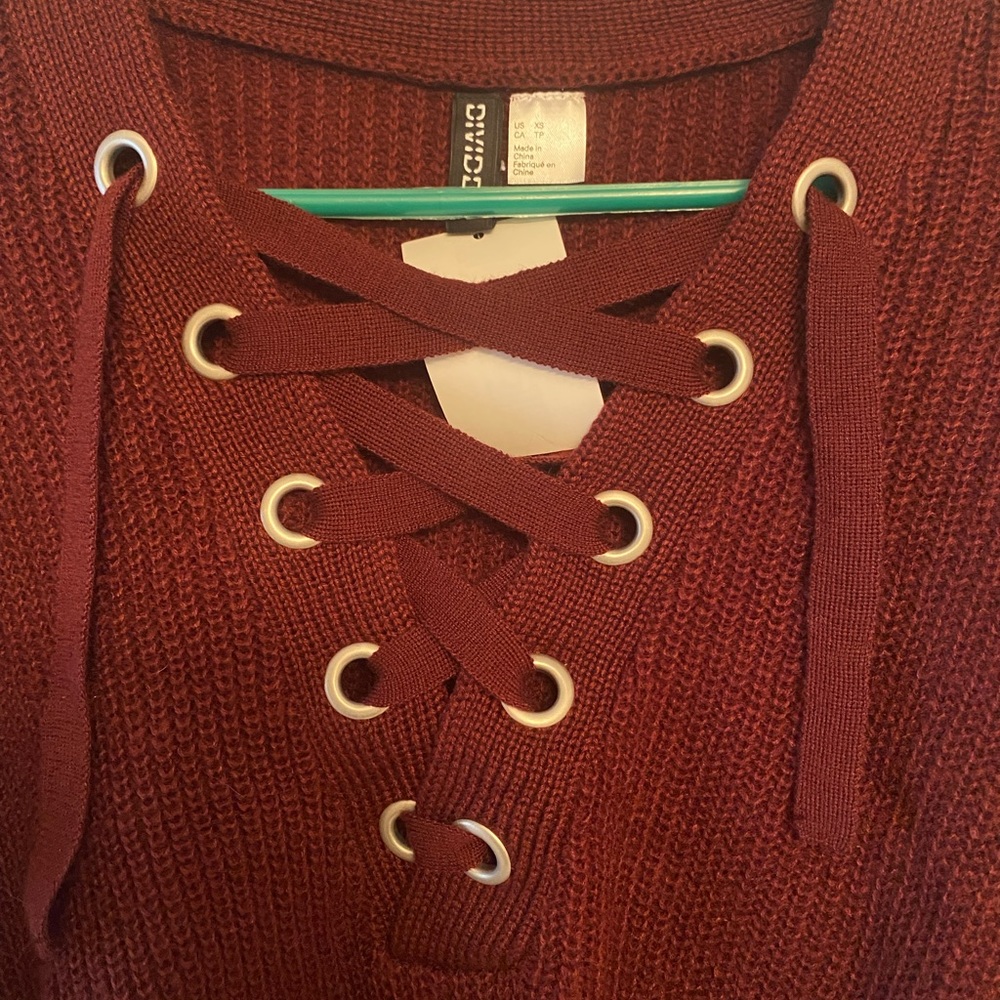 H&M Lace Up Sweater - Picture 2 of 3